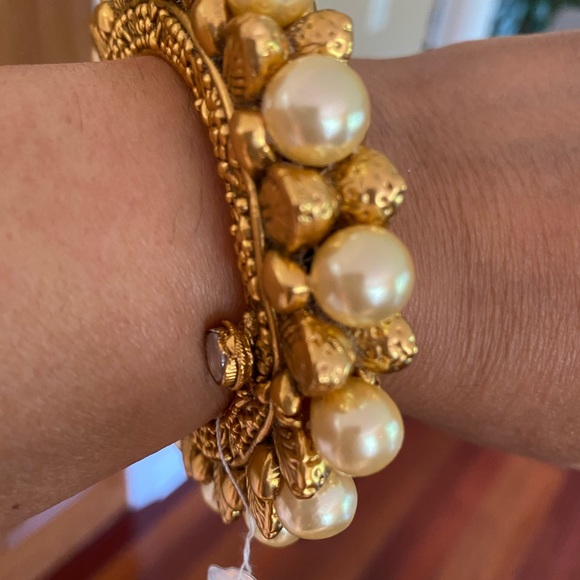 Gold & cultured pearl bracelet - Picture 14 of 14